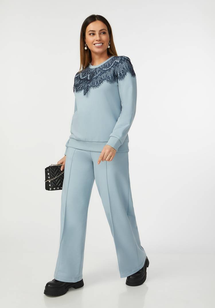 Свитшот с отделкой из гипюра шир.  750, рис. 6