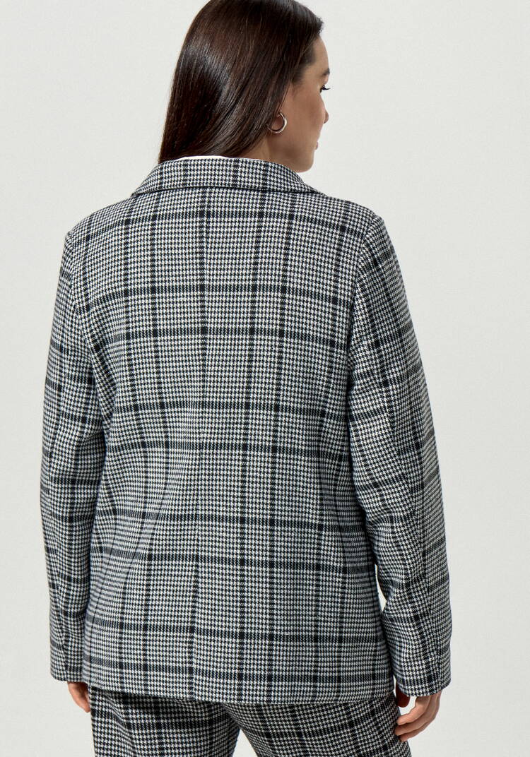 Пиджак с принтом клетка шир.  750, рис. 3