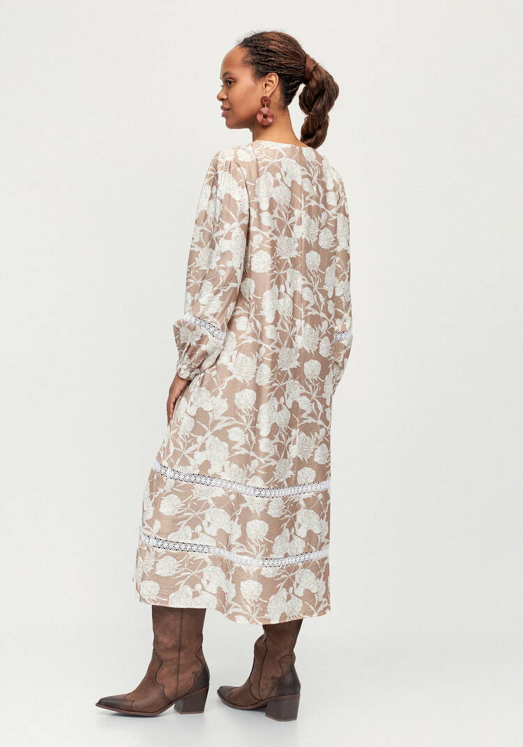 Платье с вставками кружева Катрин шир.  750, рис. 3