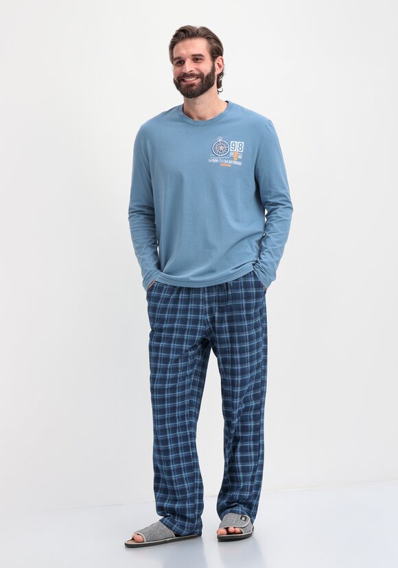 Костюм домашний с принтом на лонгсливе шир.  580, рис. 18