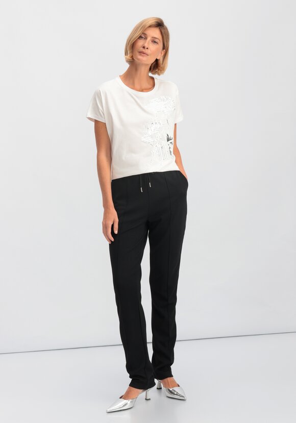 Брюки на резинке с лампасами и стрелками шир.  580, рис. 7