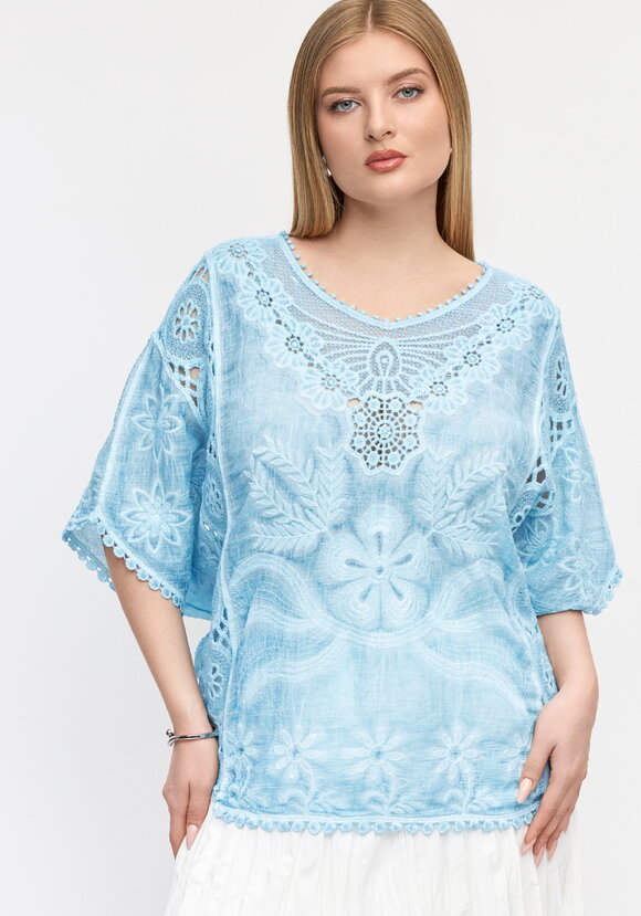 Блуза Ажурный флер шир.  580, рис. 7