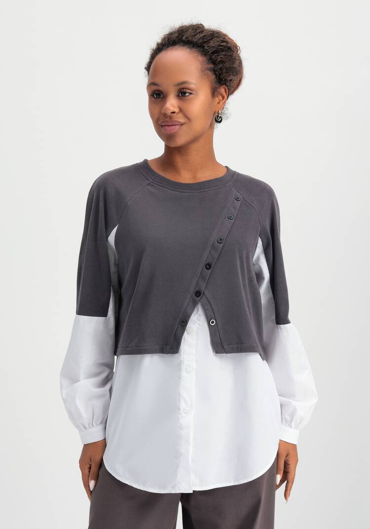 Свитшот с имитацией двойки шир.  750, рис. 4