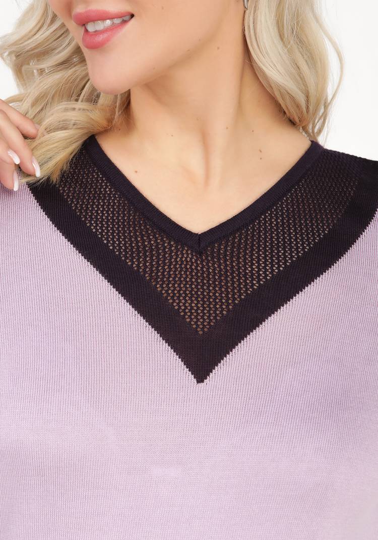 Джемпер с ажурной вставкой шир.  750, рис. 12