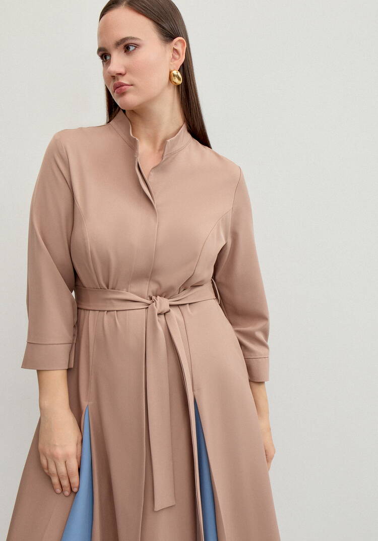 Платье с контрастными вставками в складках шир.  750, рис. 2