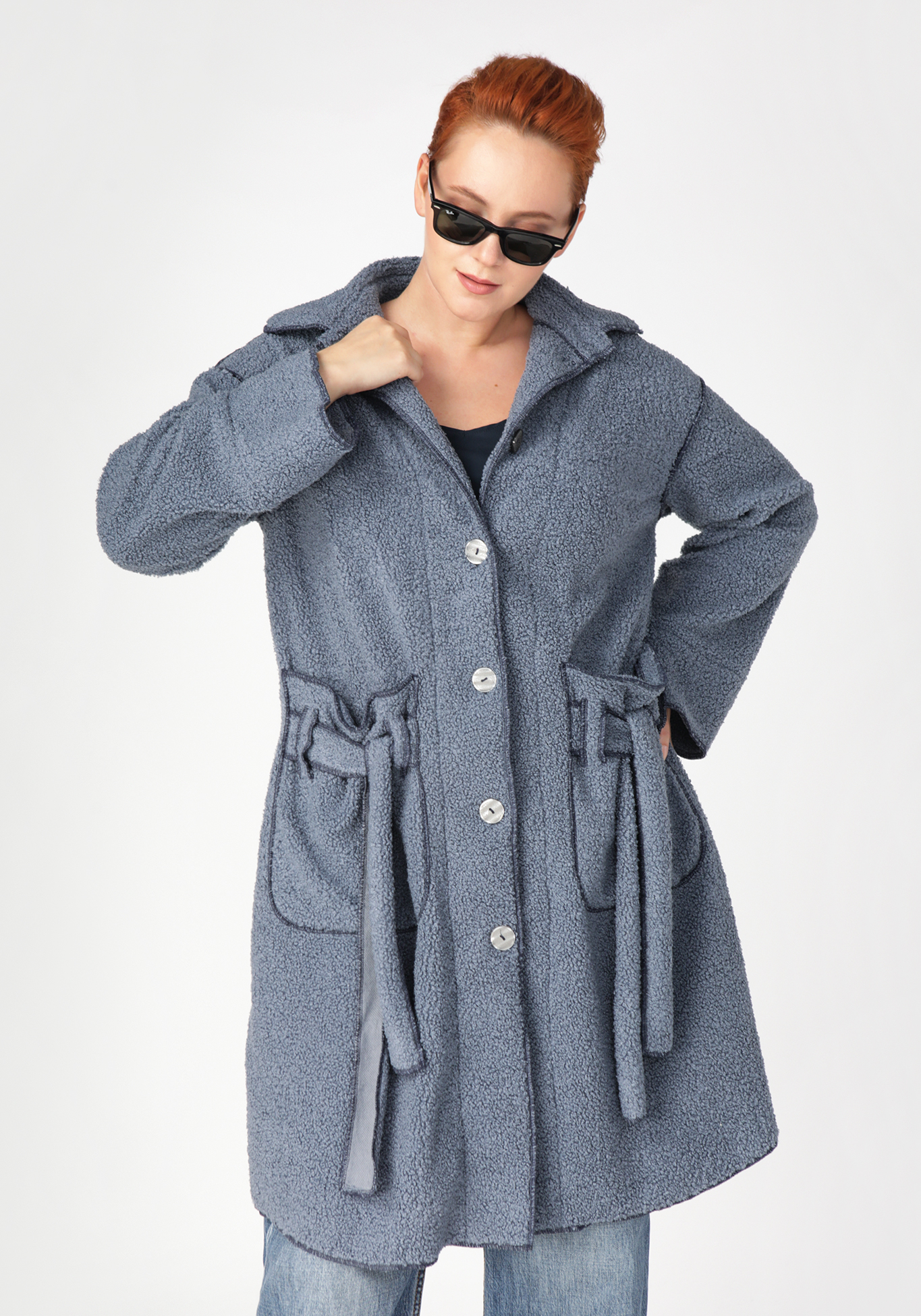 Пальто женское "Теплые чувства" ZORY, размер 50, цвет черный