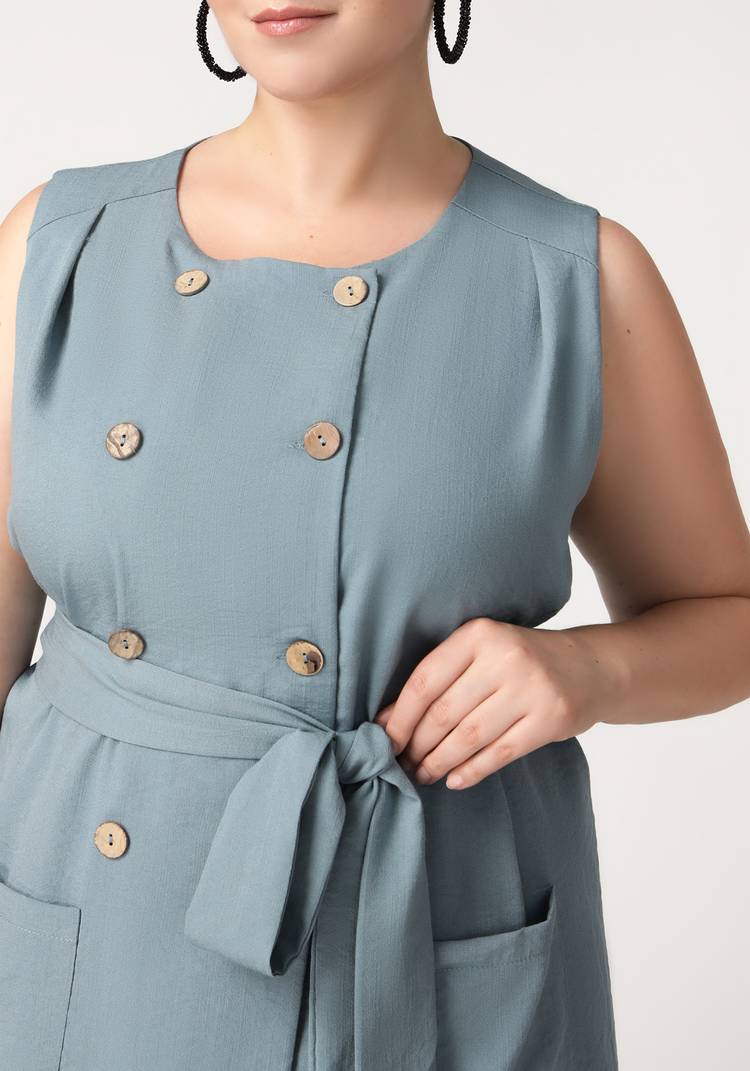 Жилет двубортный под пояс шир.  750, рис. 4