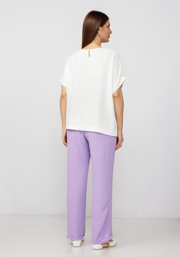 Комплект с ярким принтом на блузе шир.  580, рис. 28