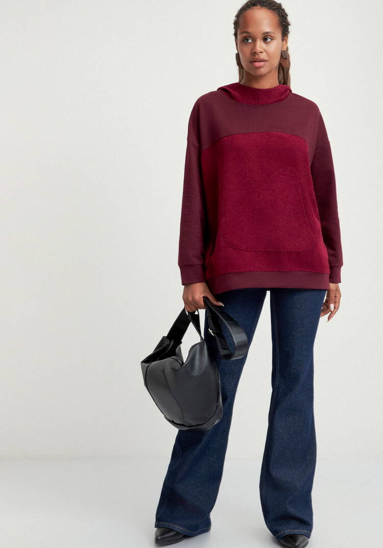 Худи оверсайз комбинированное шир.  750, рис. 19