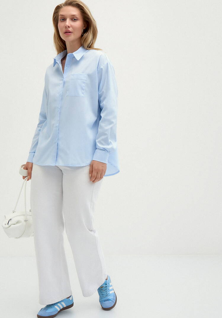 Рубашка оверсайз со спущенным плечом шир.  750, рис. 17