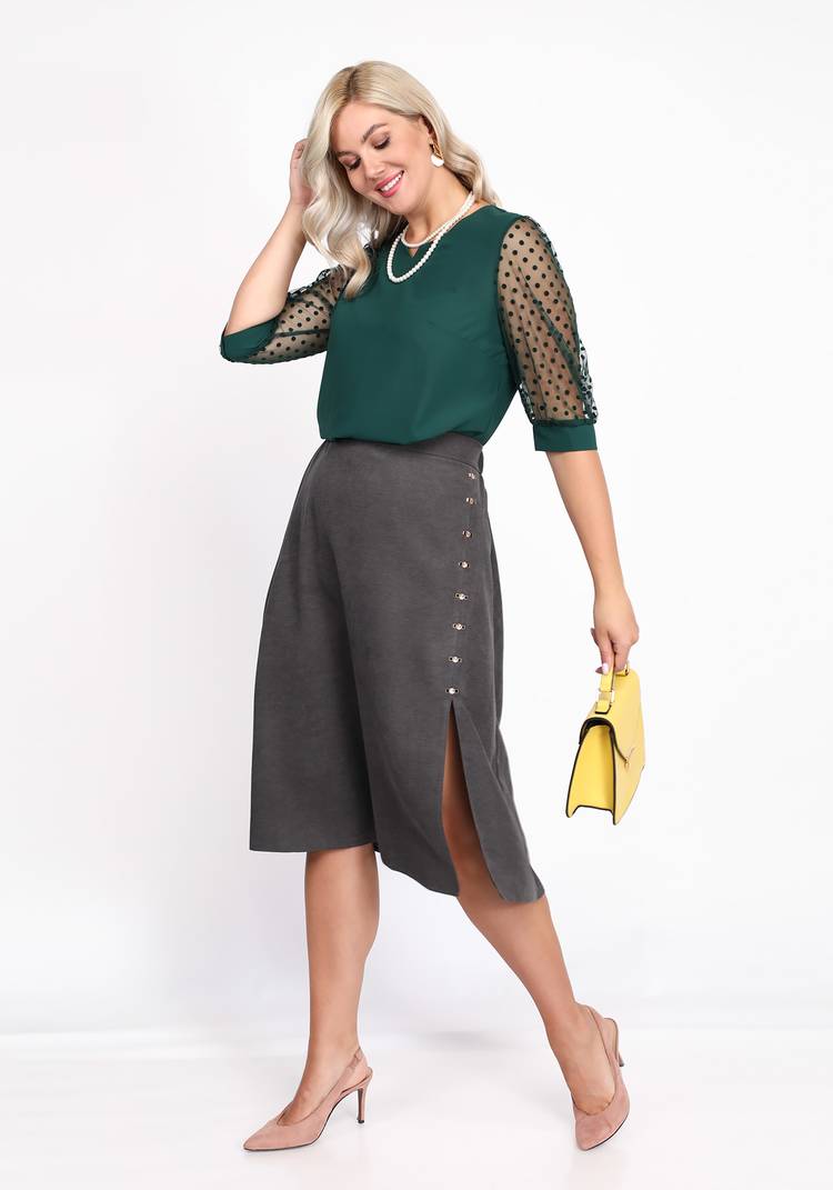 Блуза с рукавами в горошек шир.  750, рис. 7