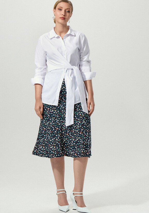 Юбка миди с цветочным принтом шир.  580, рис. 13