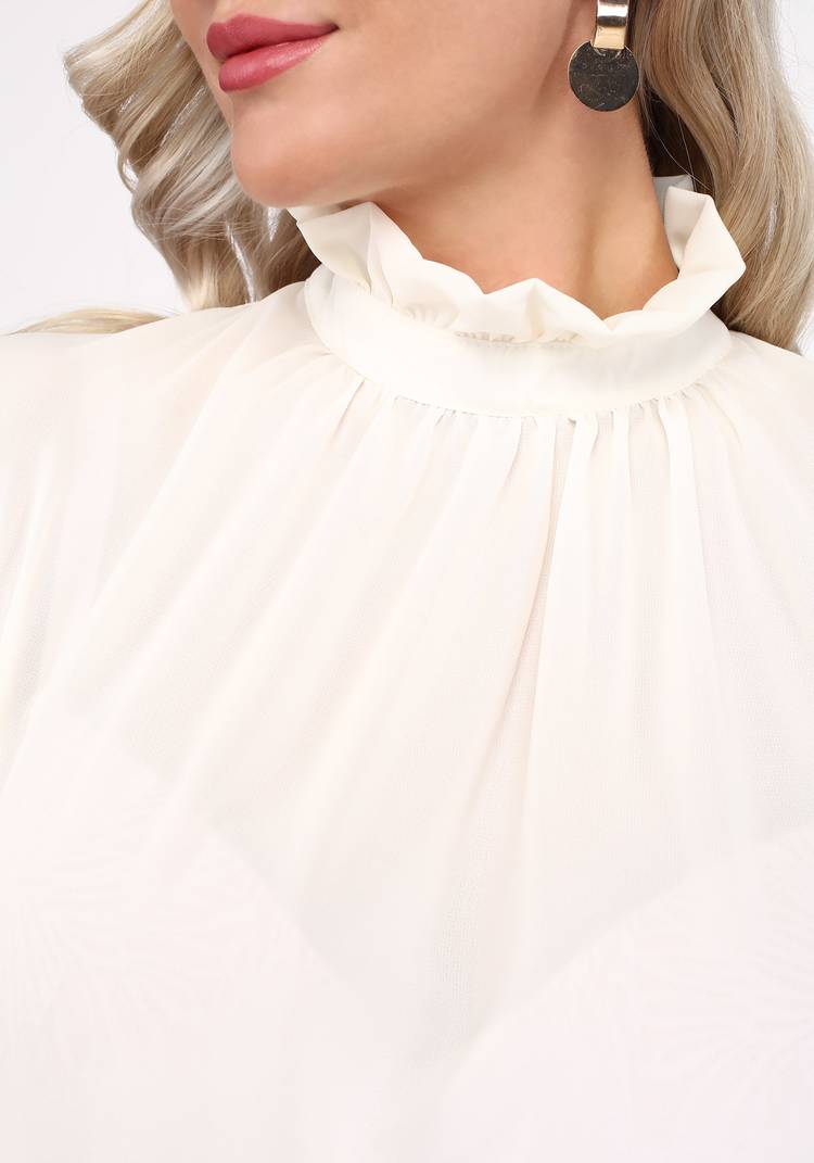 Блуза однотонная с застежкой на пуговицу шир.  750, рис. 9