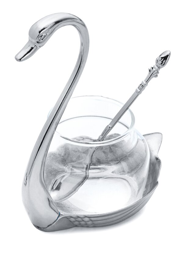 Соусник с ложкой Королевский лебедь шир.  580, рис. 3