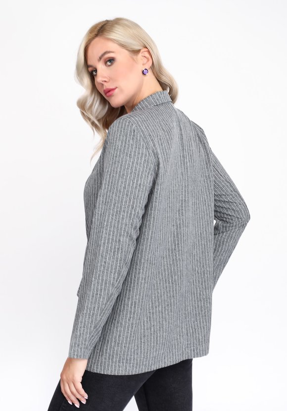 Жакет двубортный в полоску шир.  580, рис. 10