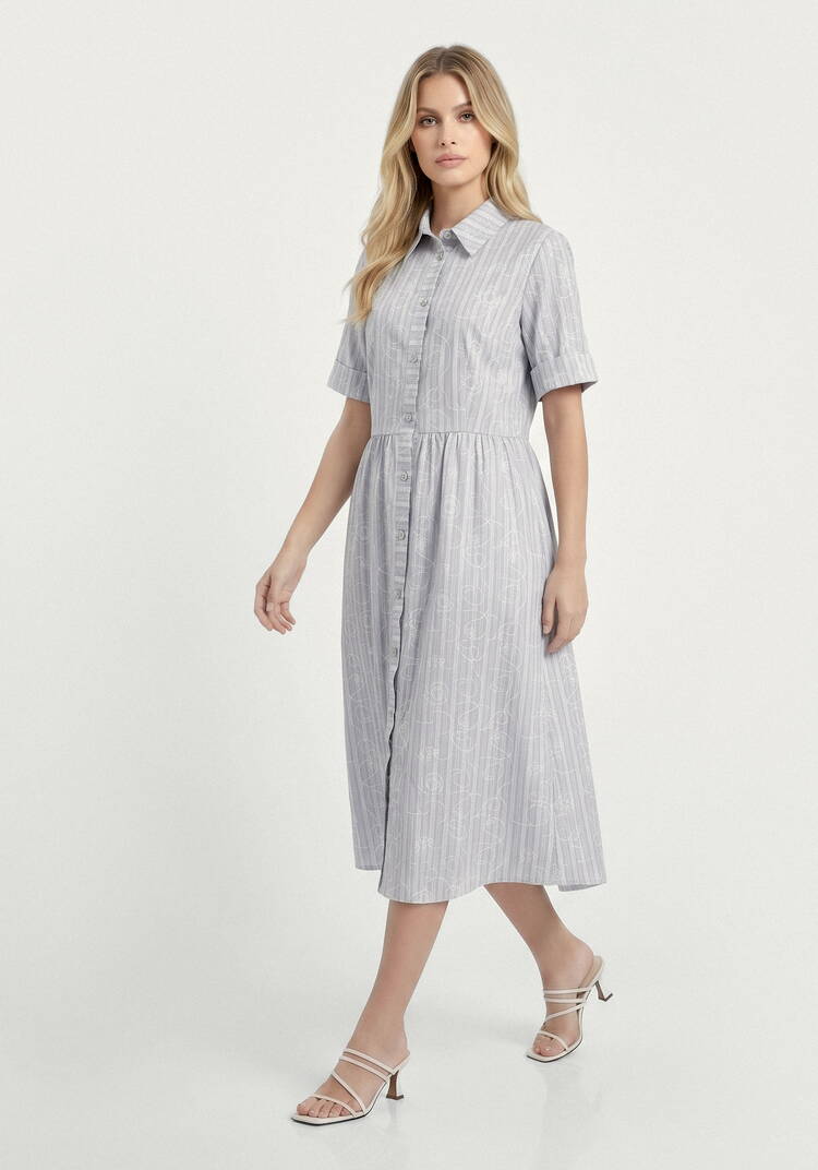 Платье рубашка Музыка линий шир.  750, рис. 1