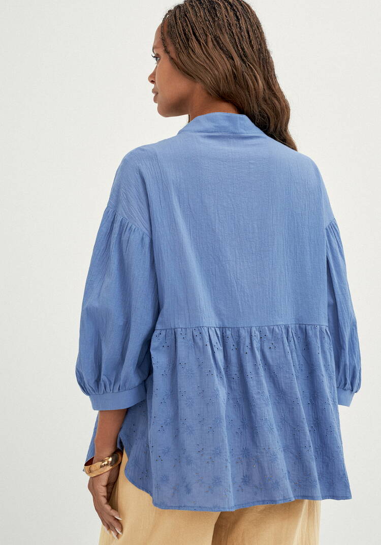 Блуза комбинированная с шитьём шир.  750, рис. 11