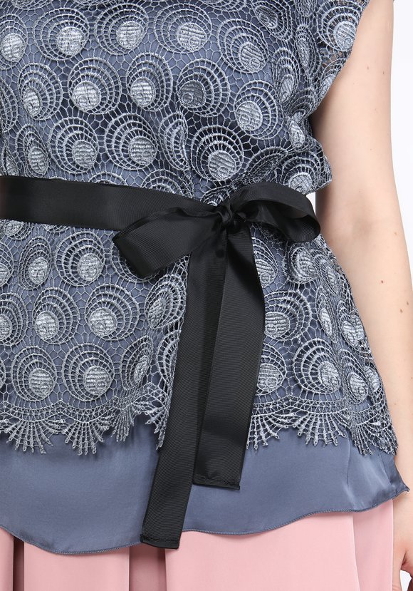 Топ-двойка из плетёного кружева шир.  580, рис. 4