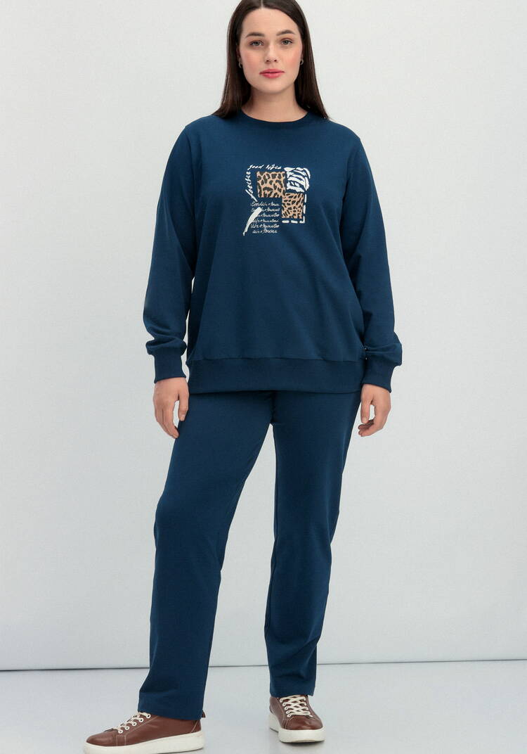 Комплект (брюки и свитшот с принтом) шир.  750, рис. 18