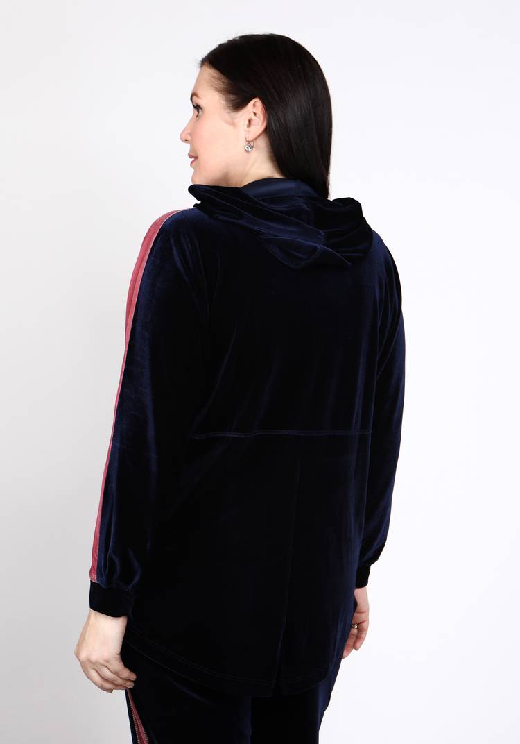 Туника бархатная с капюшоном шир.  750, рис. 4