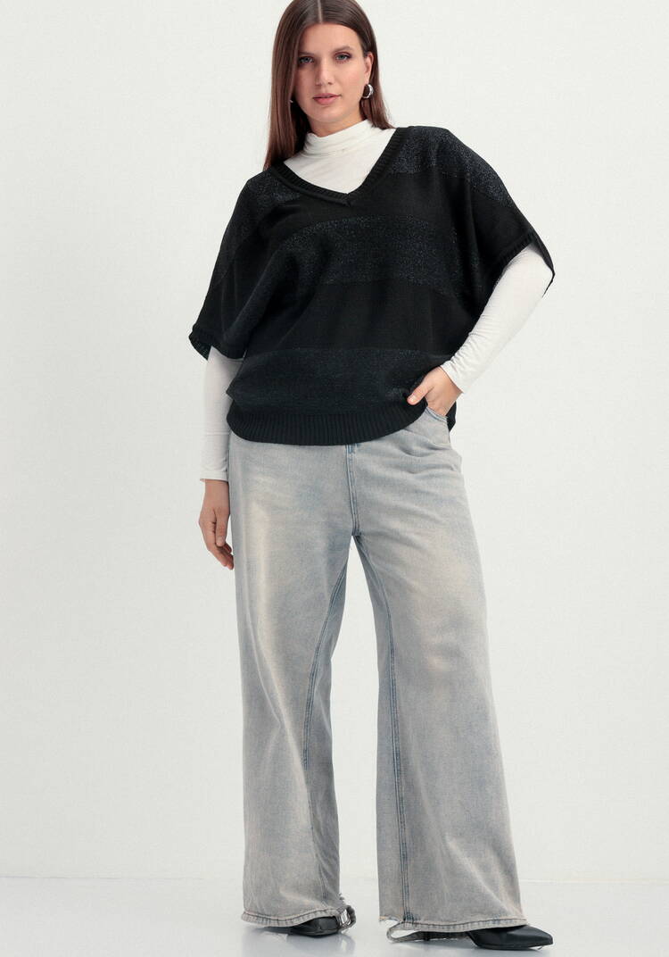 Жилет с V-образным вырезом свободного кроя шир.  750, рис. 14