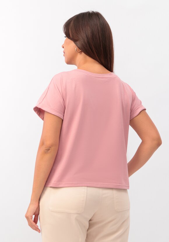 Блуза базовая с подворотами на рукавах шир.  580, рис. 11