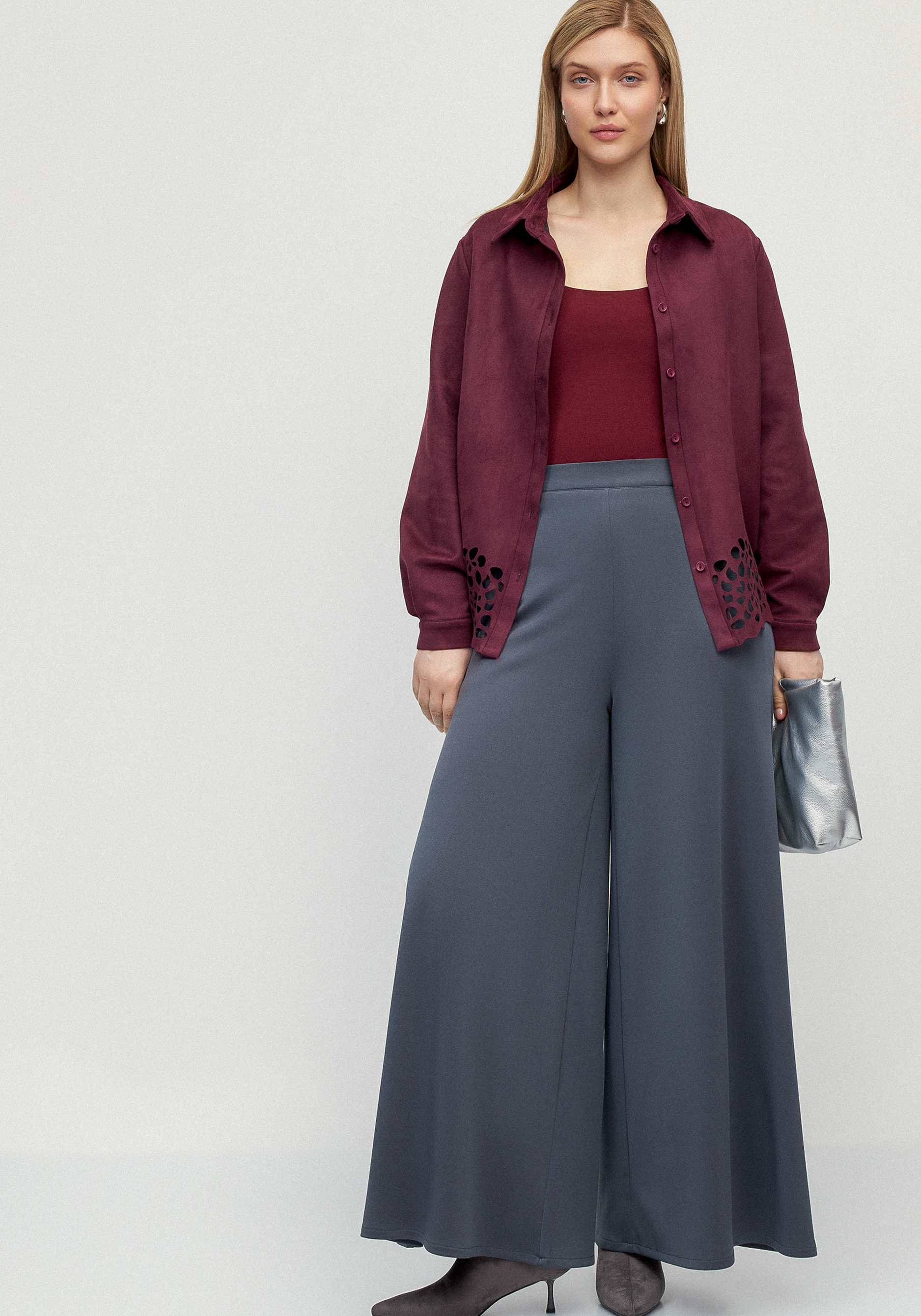 Брюки палаццо с комфортным поясом  "Жасмин "