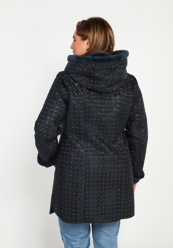 Дубленка с карманами на молнии шир.  580, рис. 8