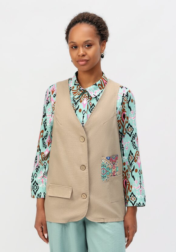 Жилет оригинального дизайна шир.  580, рис. 12