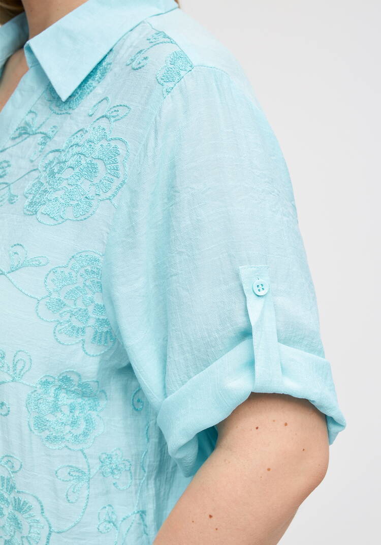 Блуза с фактурным узором на пуговицах шир.  750, рис. 12