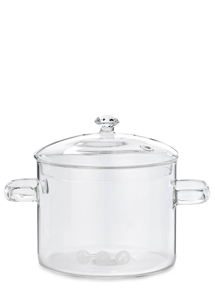 Стеклянная кастрюля с крышкой Даймонд шир.  750, рис. 7