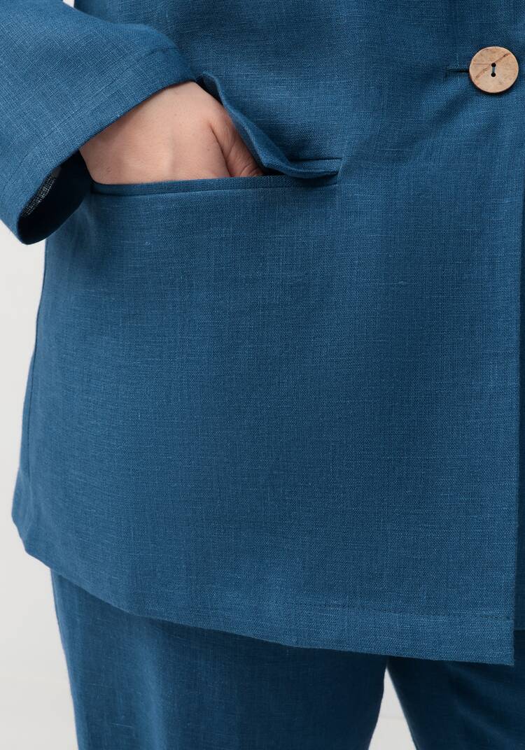 Пиджак из льна Мила шир.  750, рис. 5