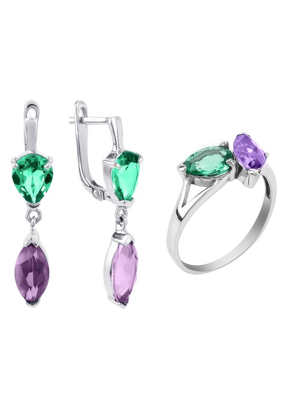 Набор сер.(серг+кол)Мечтательное настроение шир.  580, рис. 1