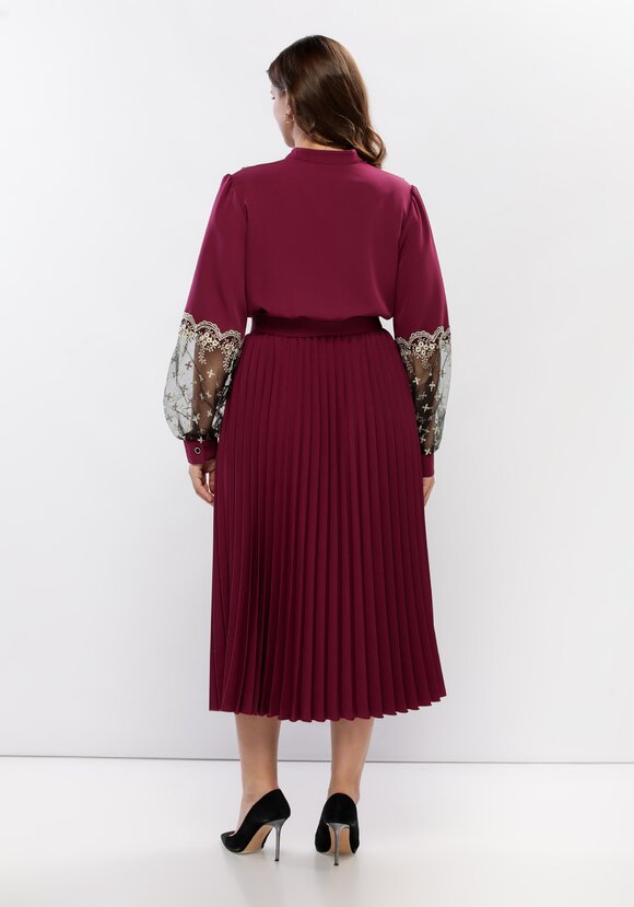 Платье с ажурным кружевом шир.  580, рис. 16