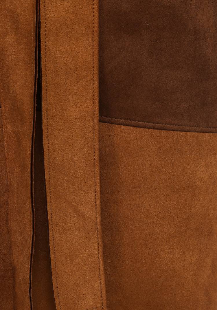 Кардиган из эко-замши с поясом шир.  750, рис. 4