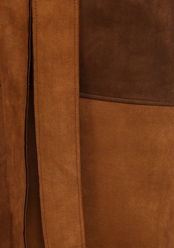 Кардиган из эко-замши с поясом шир.  580, рис. 4