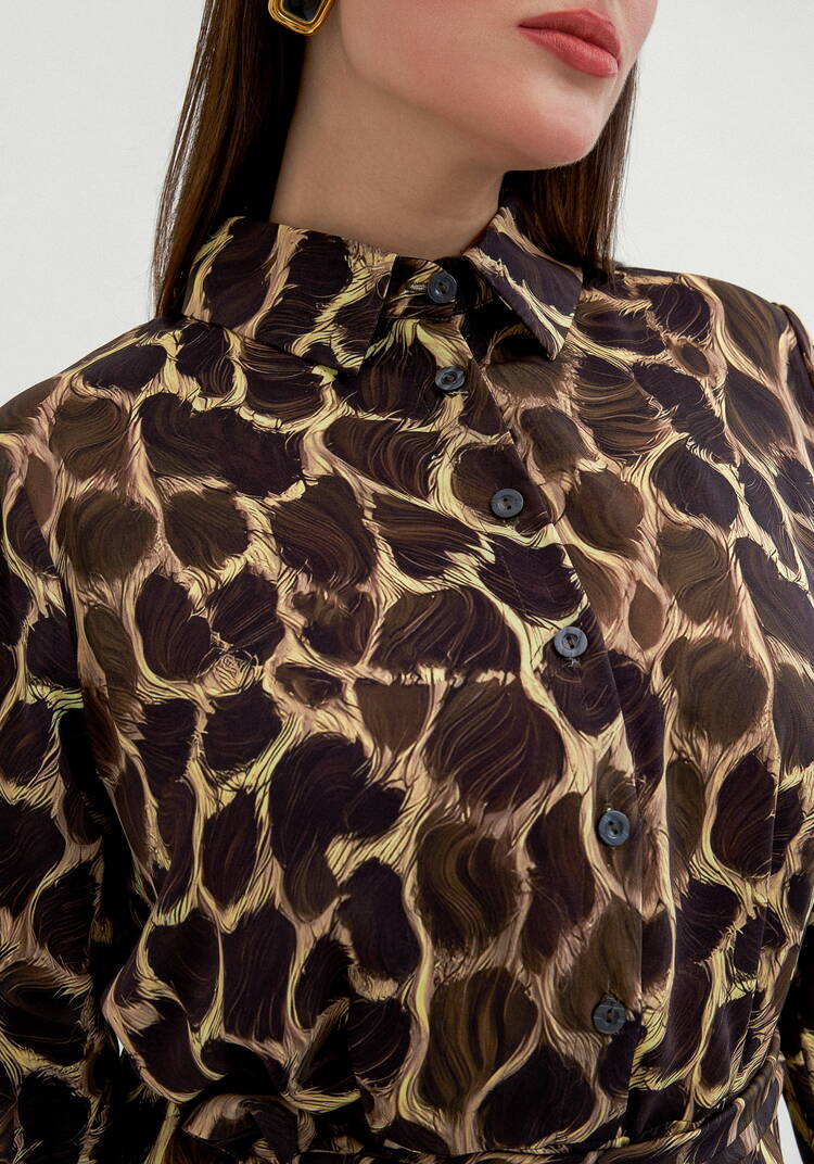 Платье-рубашка макси на пуговицах шир.  750, рис. 5