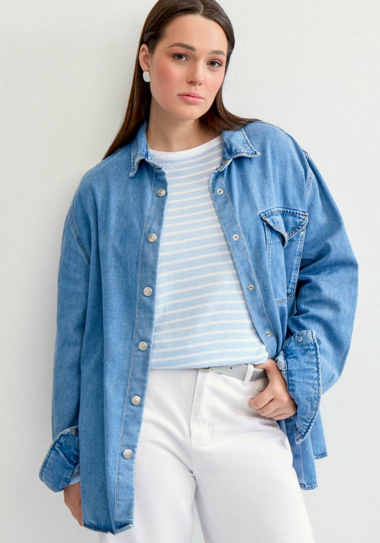 Лонгслив с рисунком в полоску шир.  750, рис. 16