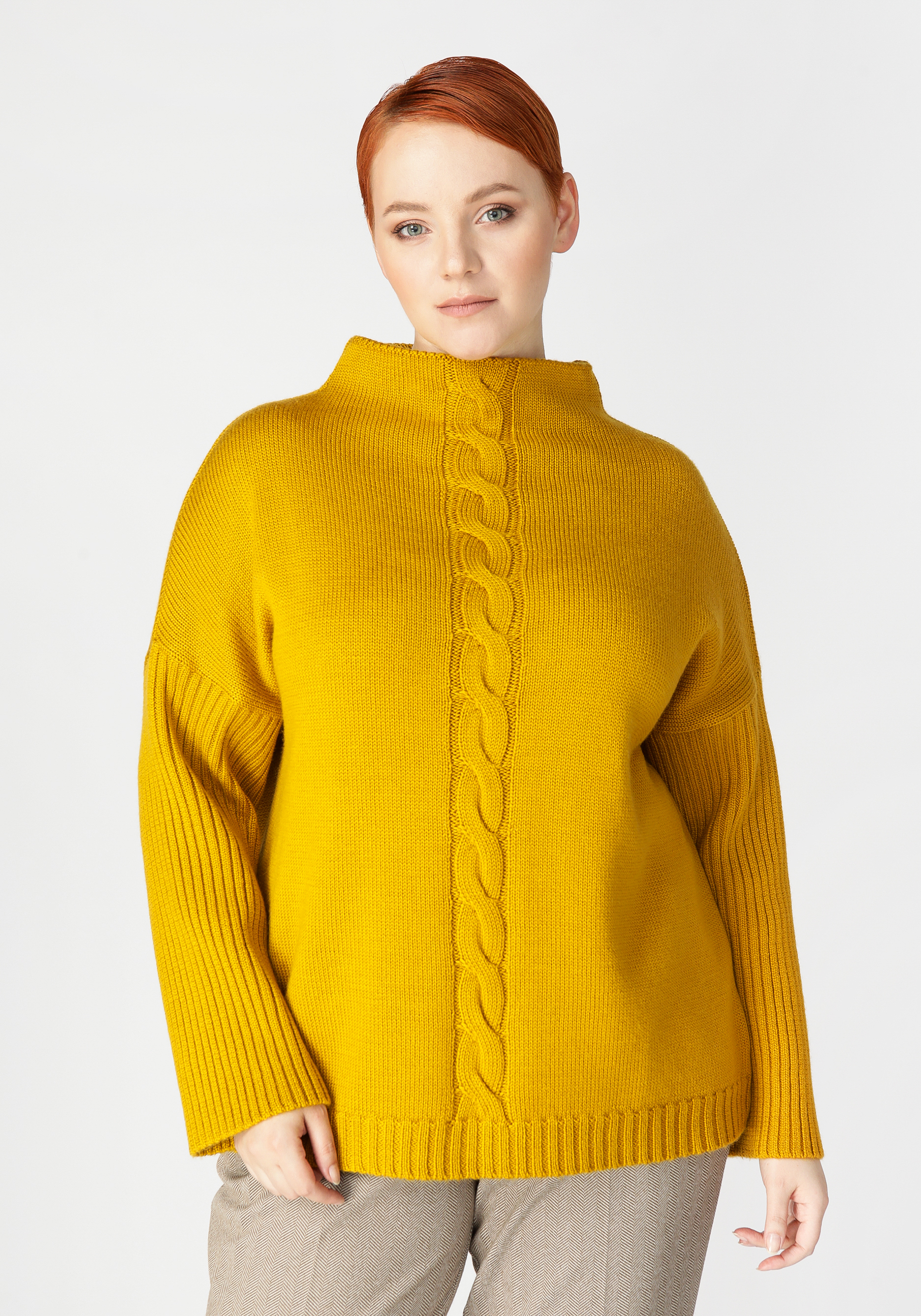 Джемпер женский с косой