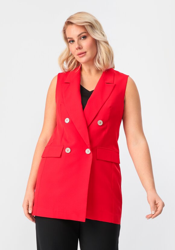 Жилет двубортный на пуговицах шир.  580, рис. 1