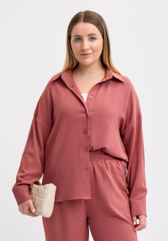 Рубашка свободного кроя с ассиметричным низом шир.  580, рис. 13