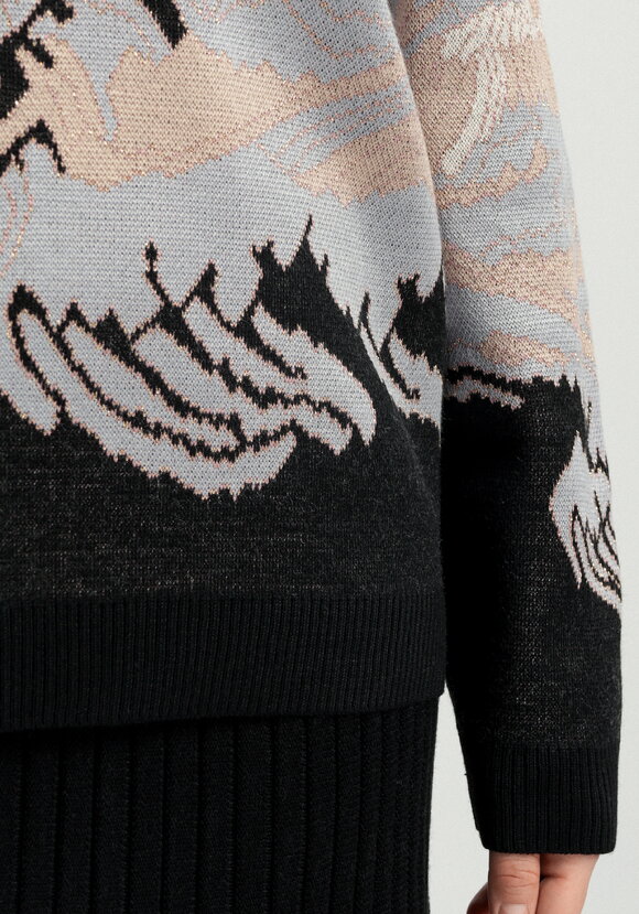 Джемпер с рисунком Журавль шир.  580, рис. 6