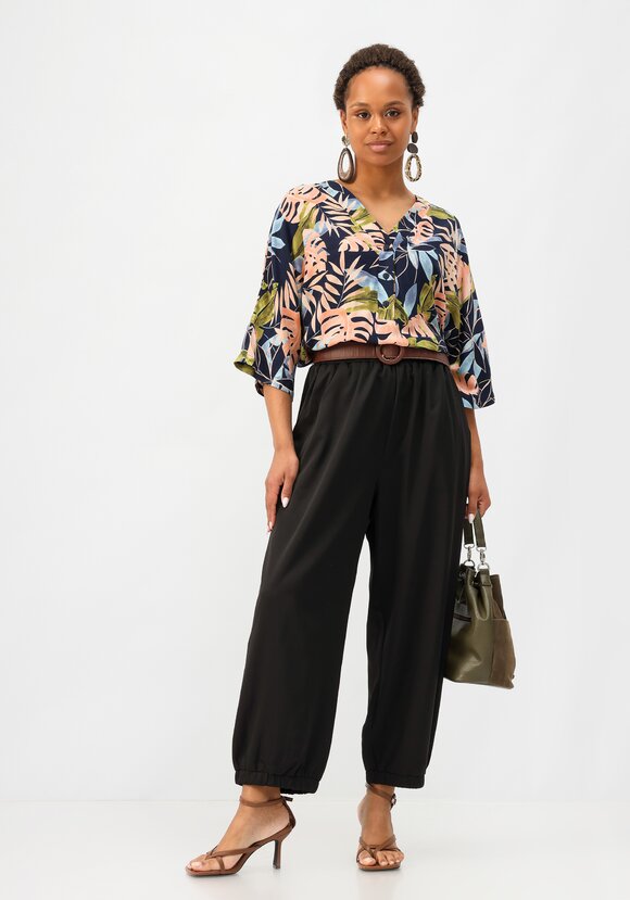 Брюки бананы на резинке с карманами шир.  580, рис. 2