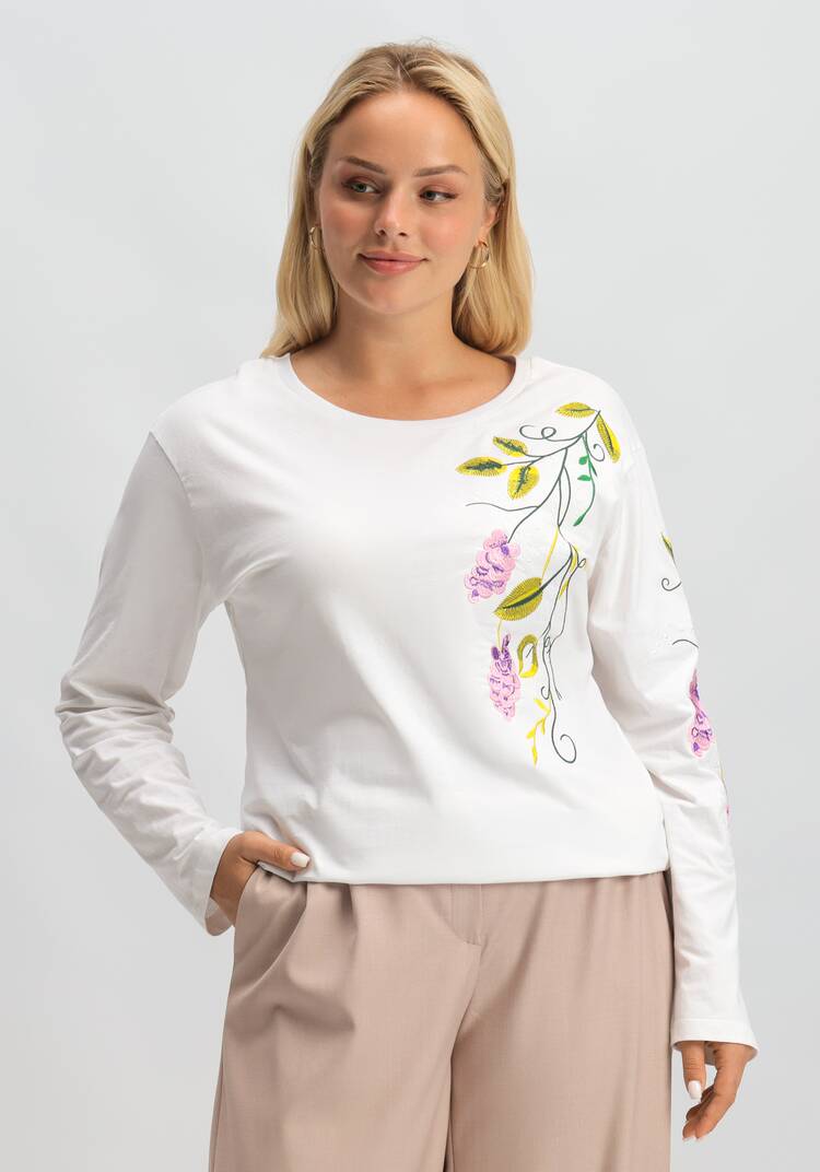 Лонгслив с вышивкой шир.  750, рис. 7