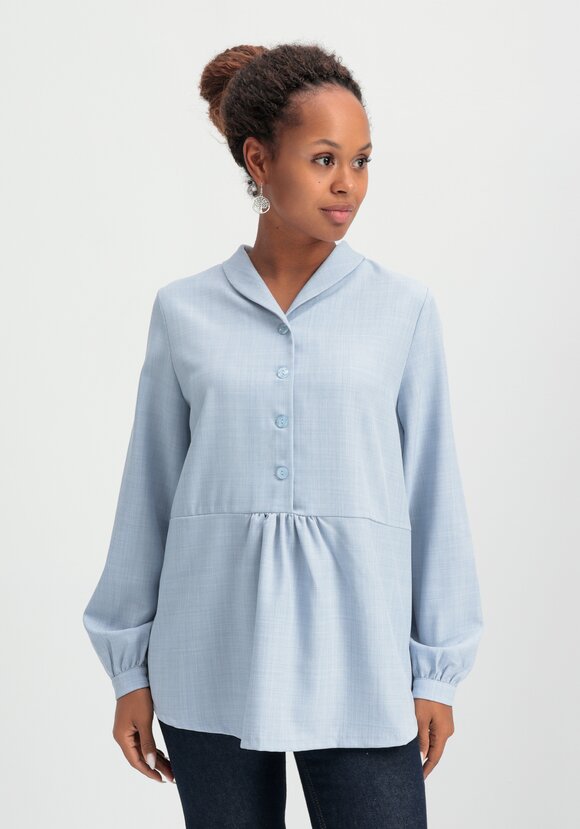 Блуза с шалевым воротом шир.  580, рис. 12