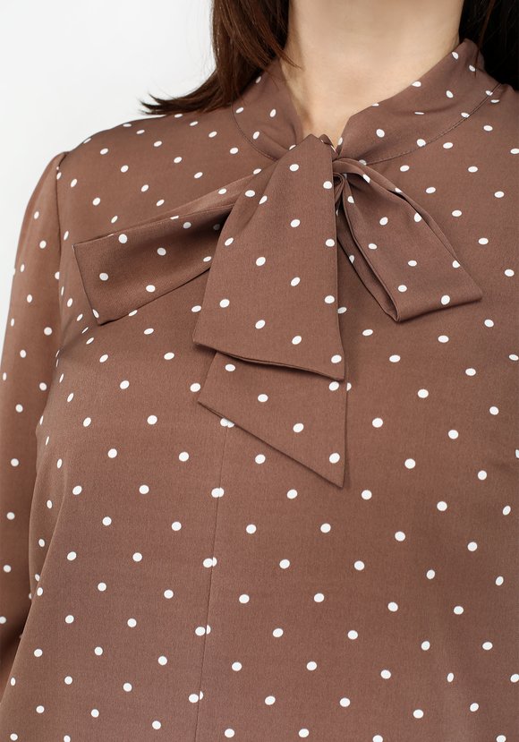 Блуза с завязками бант шир.  580, рис. 8