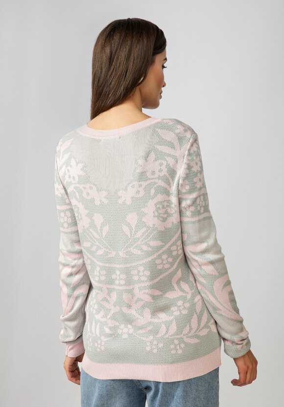 Джемпер женский с жаккардовым рисунком шир.  580, рис. 16