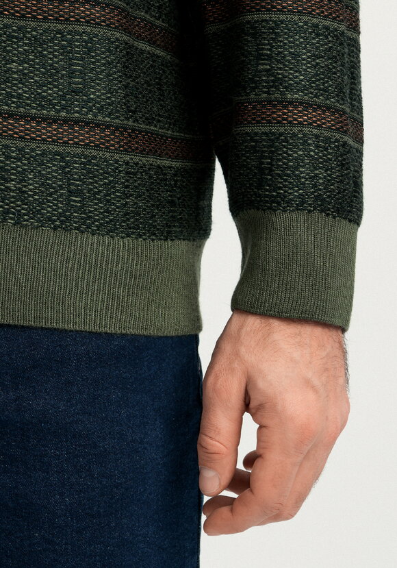 Джемпер в полоску с контрастными манжетами шир.  580, рис. 34