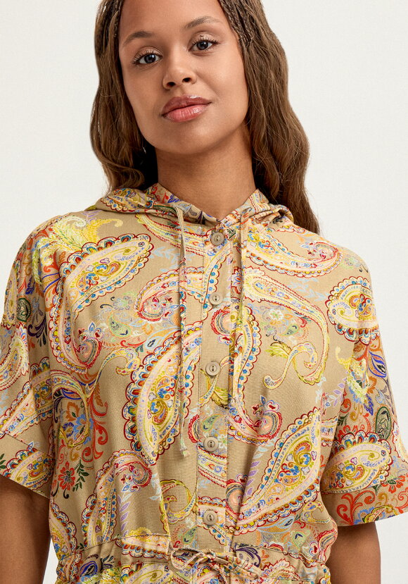 Платье изо льна с капюшоном шир.  580, рис. 6