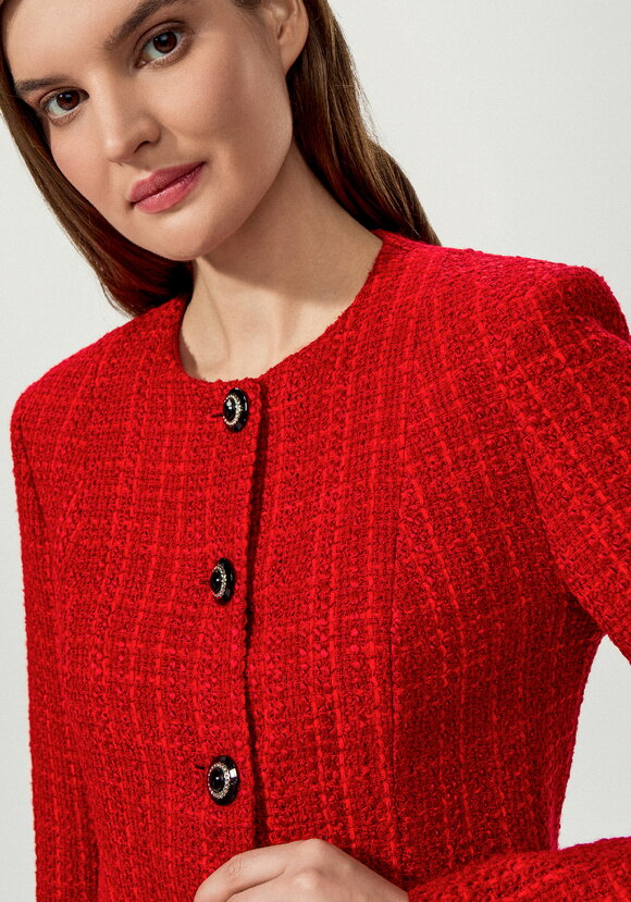 Пиджак из однотонного твида на пуговицах шир.  580, рис. 17